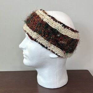 Knit winter headband boho made in Nepal